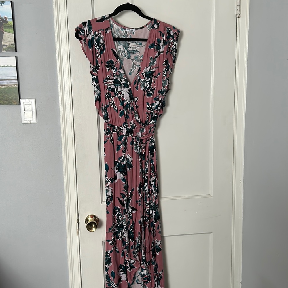 Splendid floral wrap dress